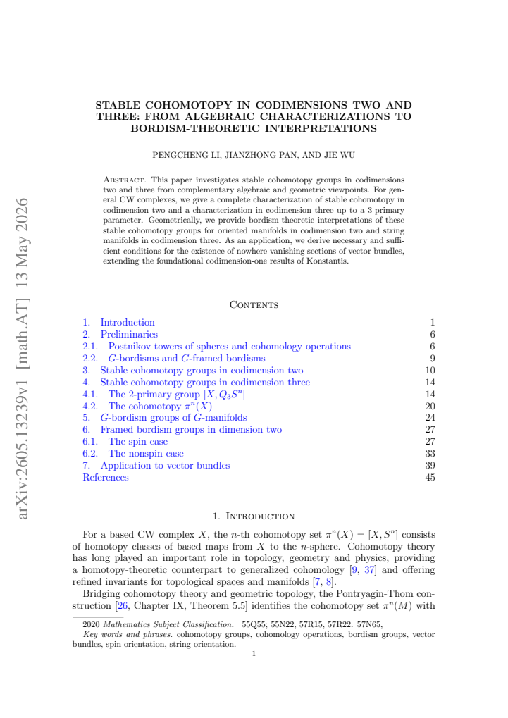 First page