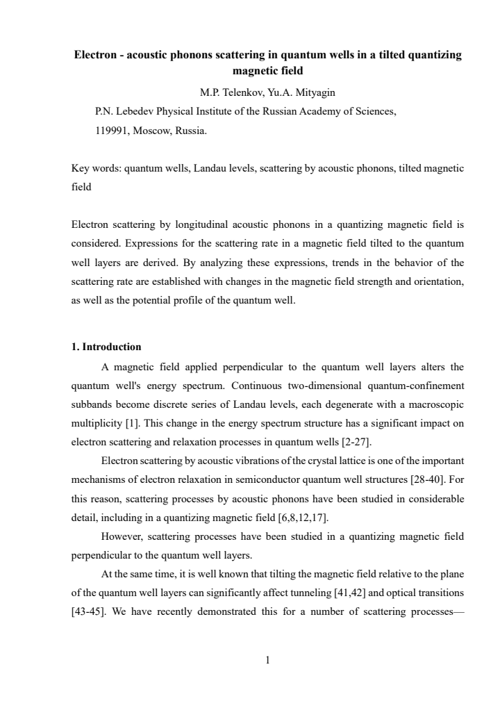 First page