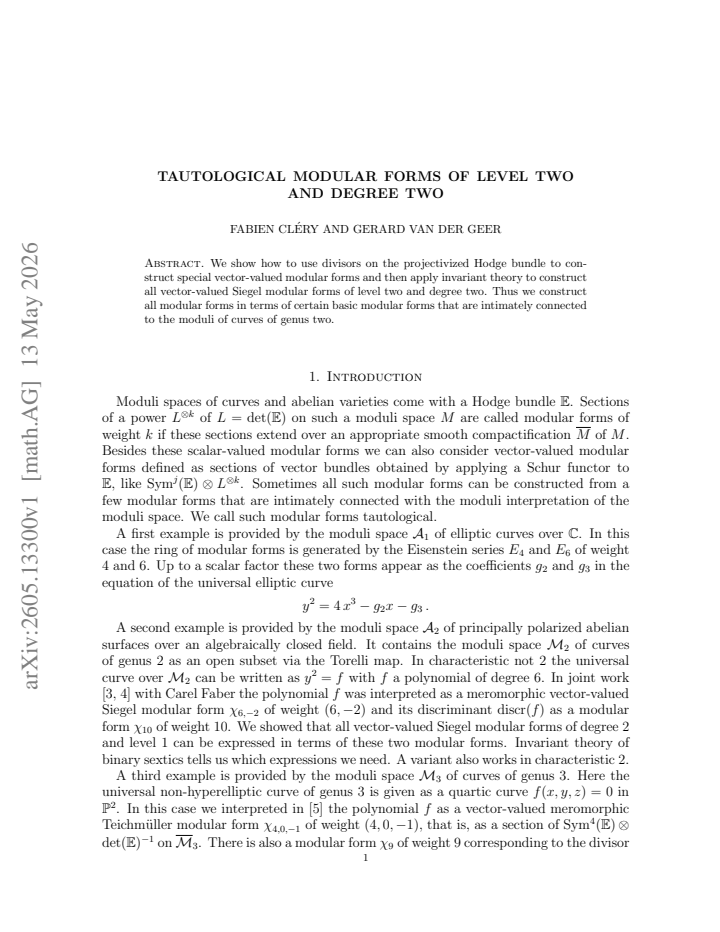 First page
