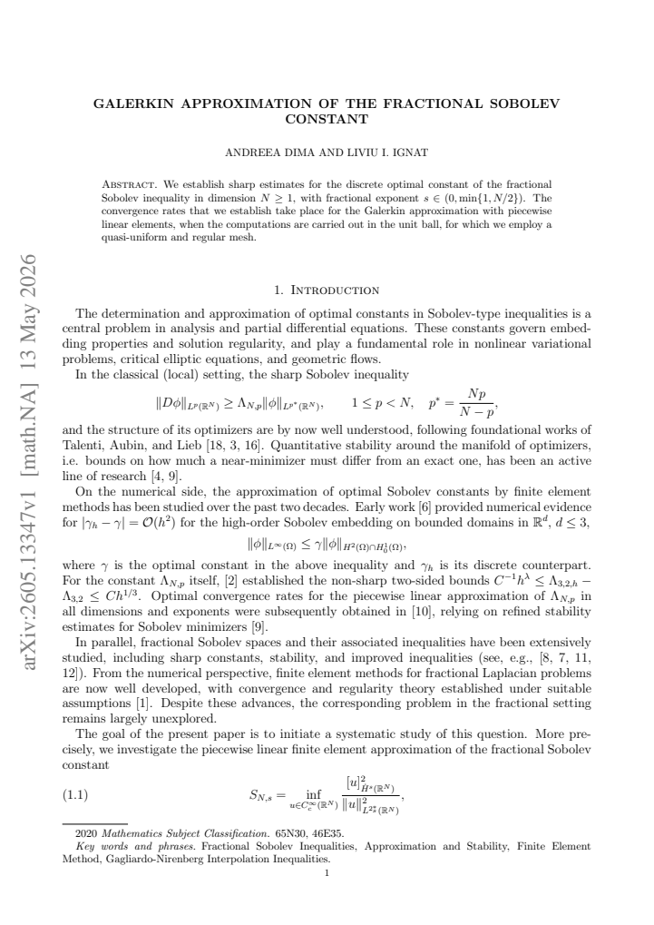 First page