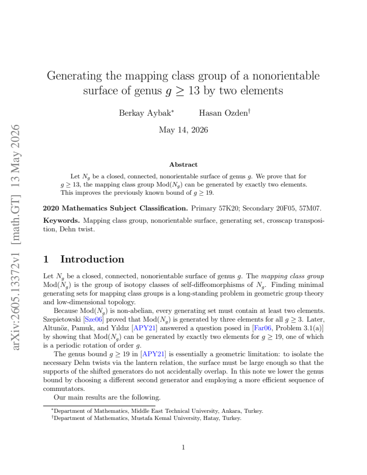 First page