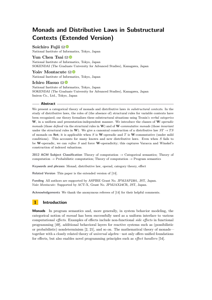 First page