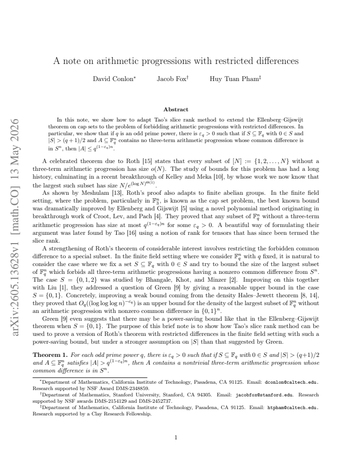 First page