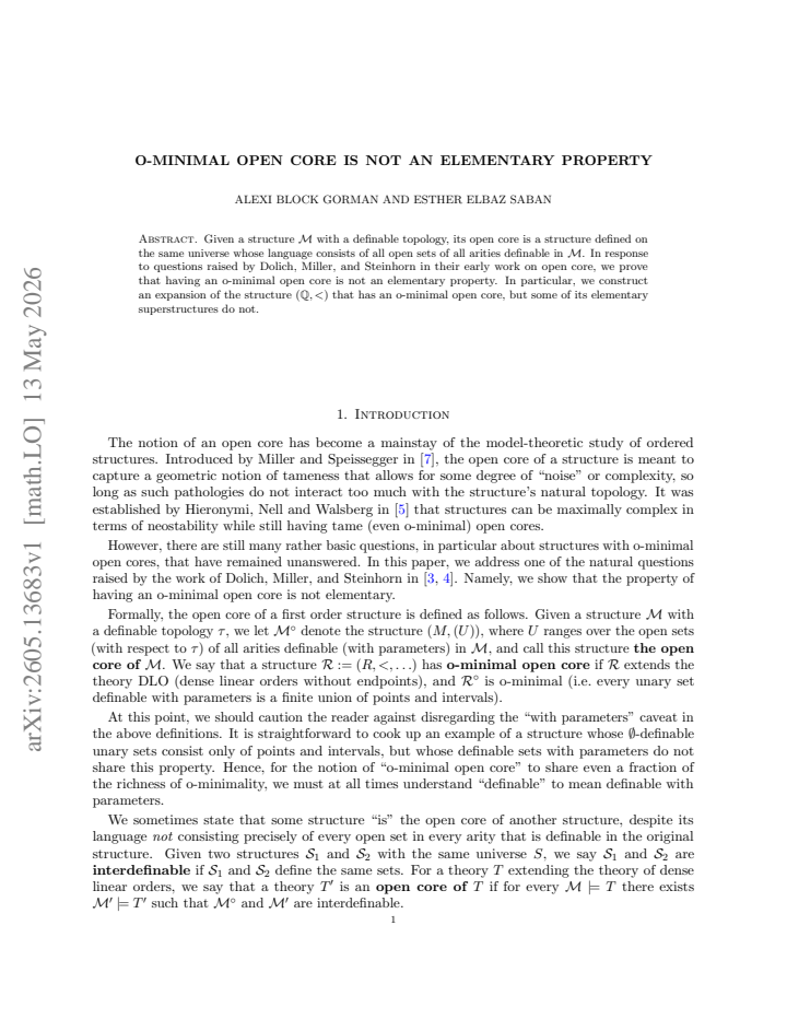 First page