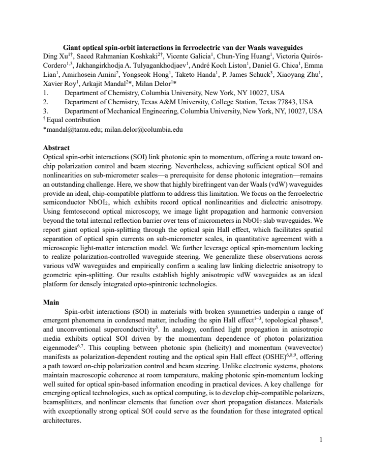 First page