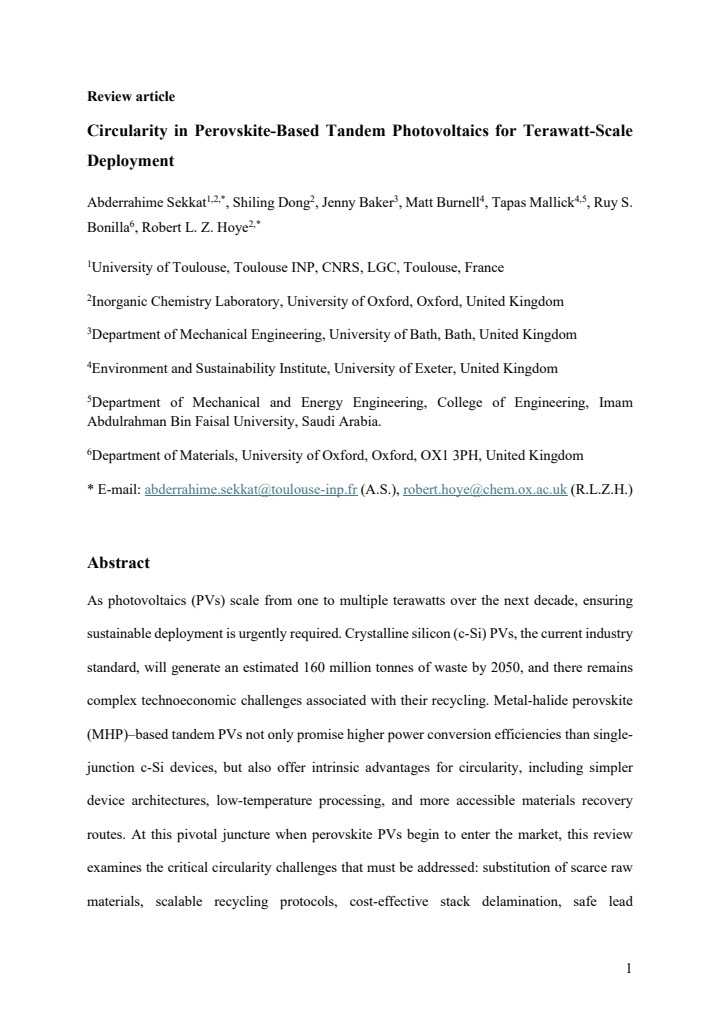 First page