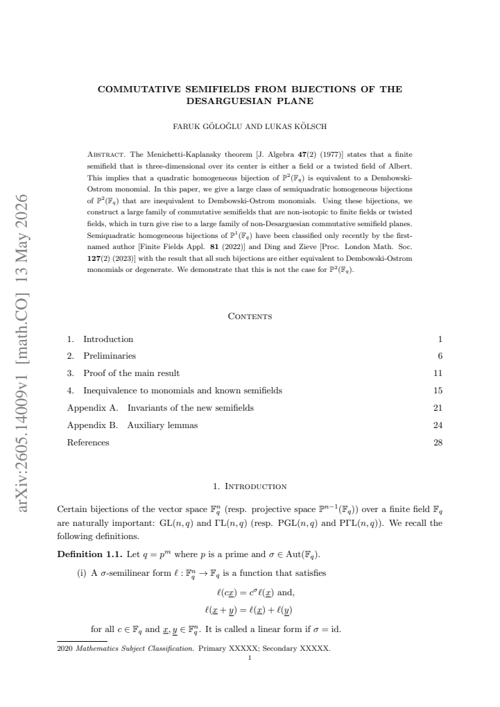 First page
