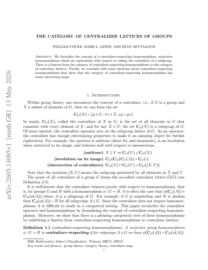 First page