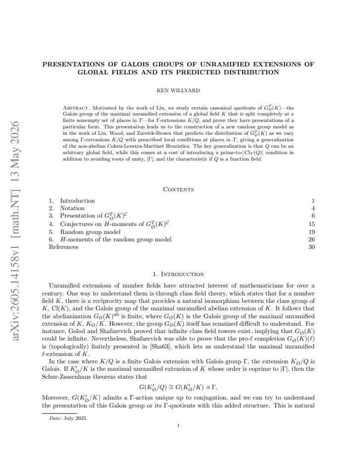 First page