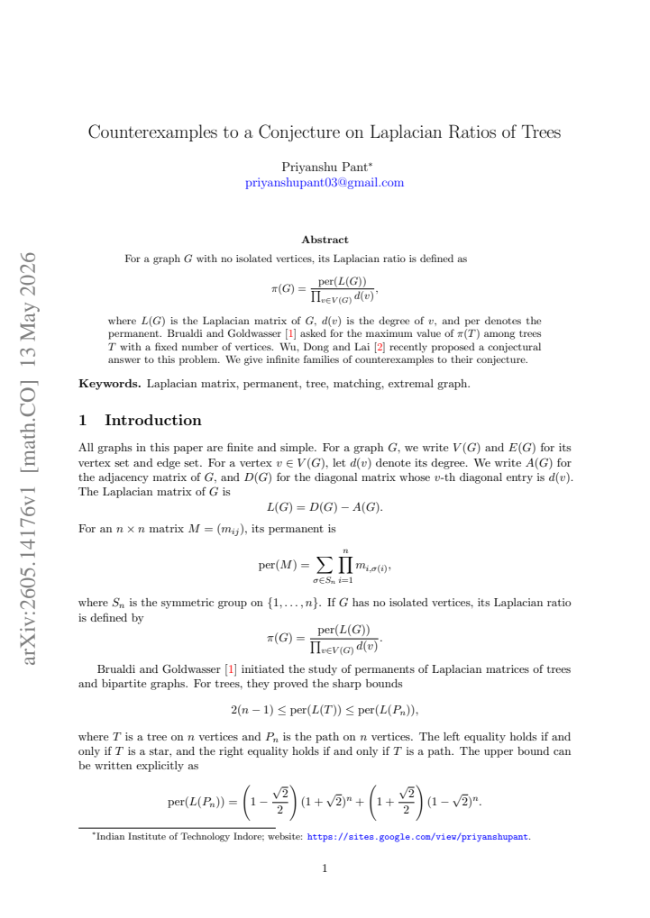 First page