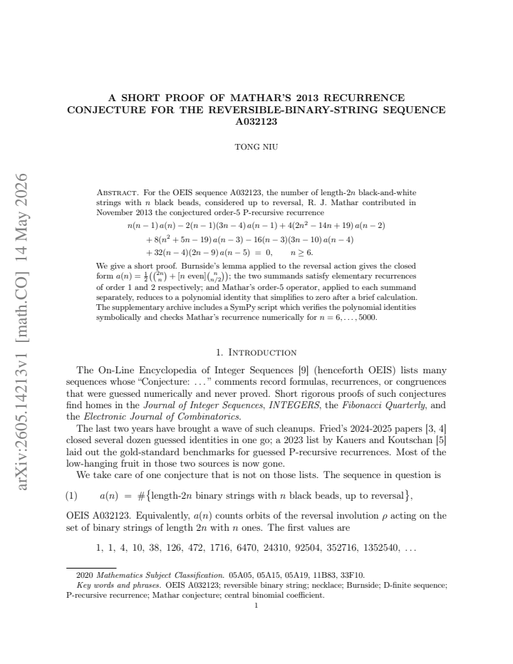 First page