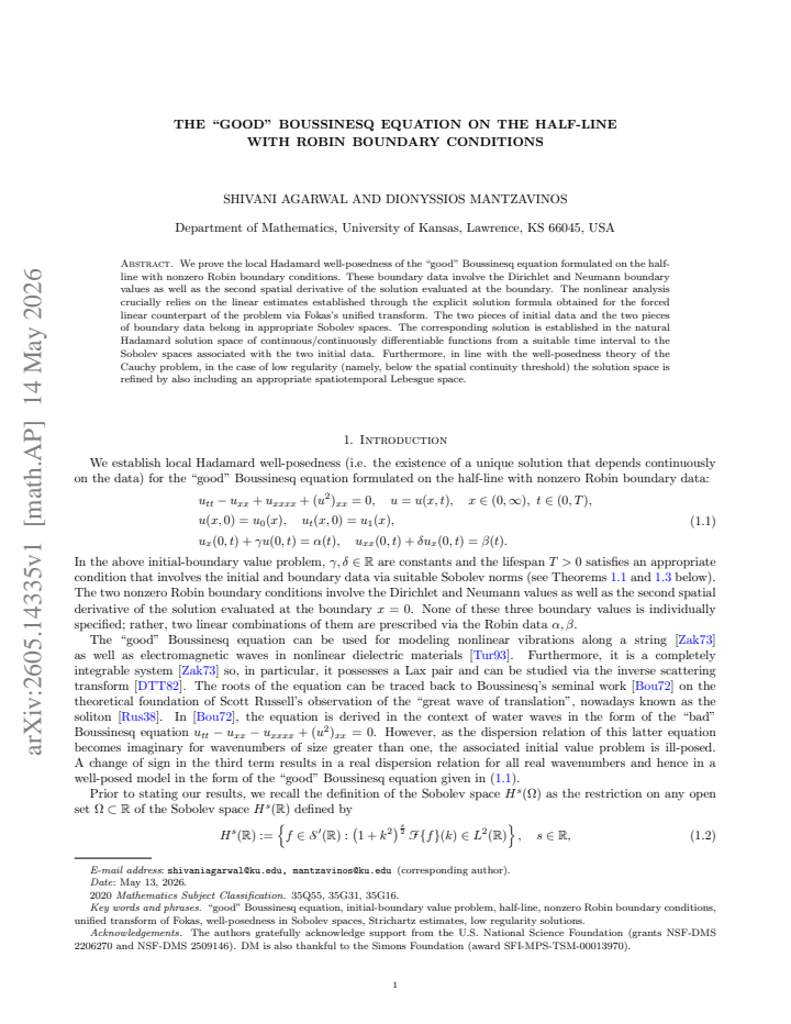 First page