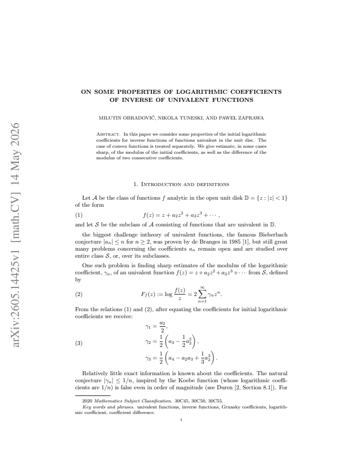 First page
