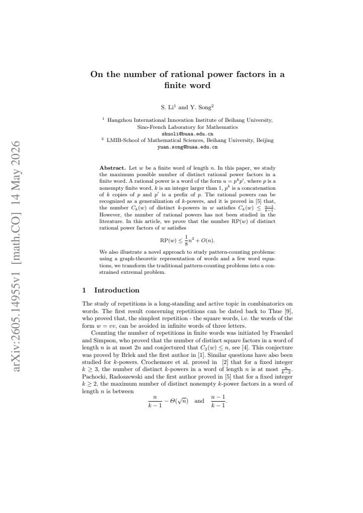First page