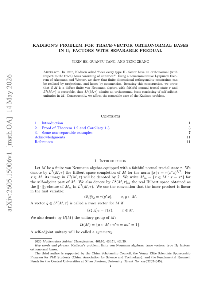 First page