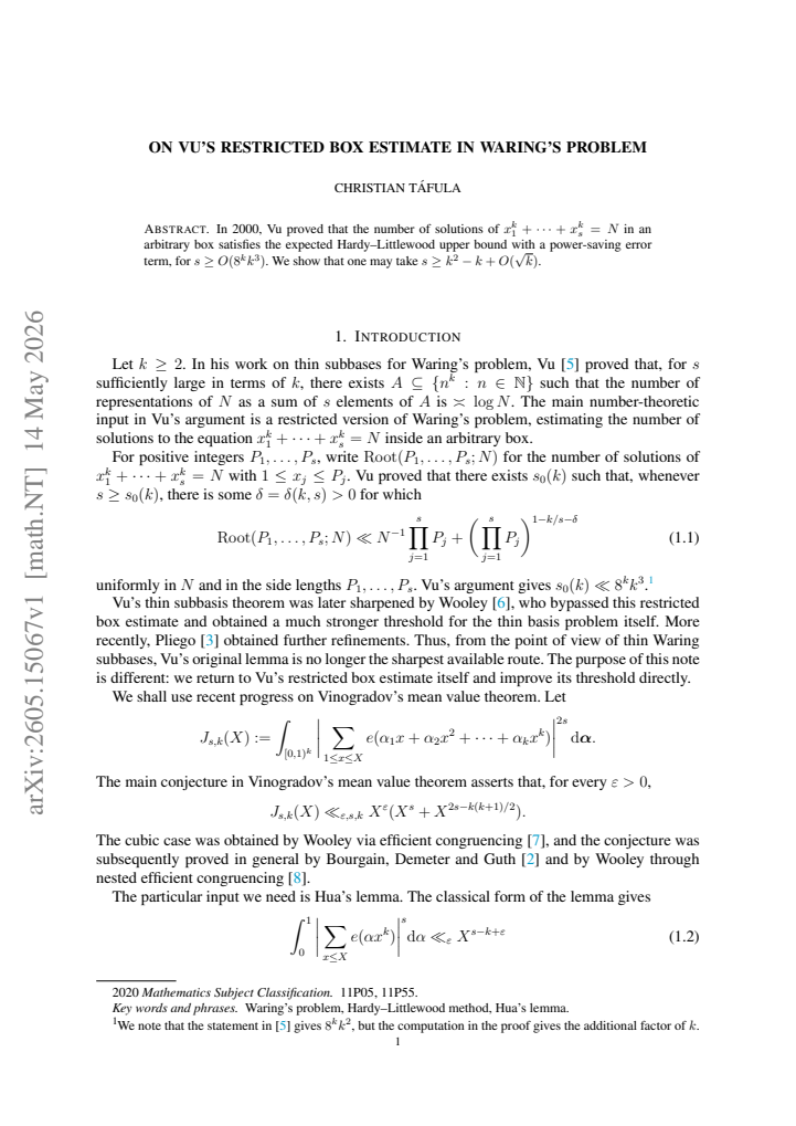 First page