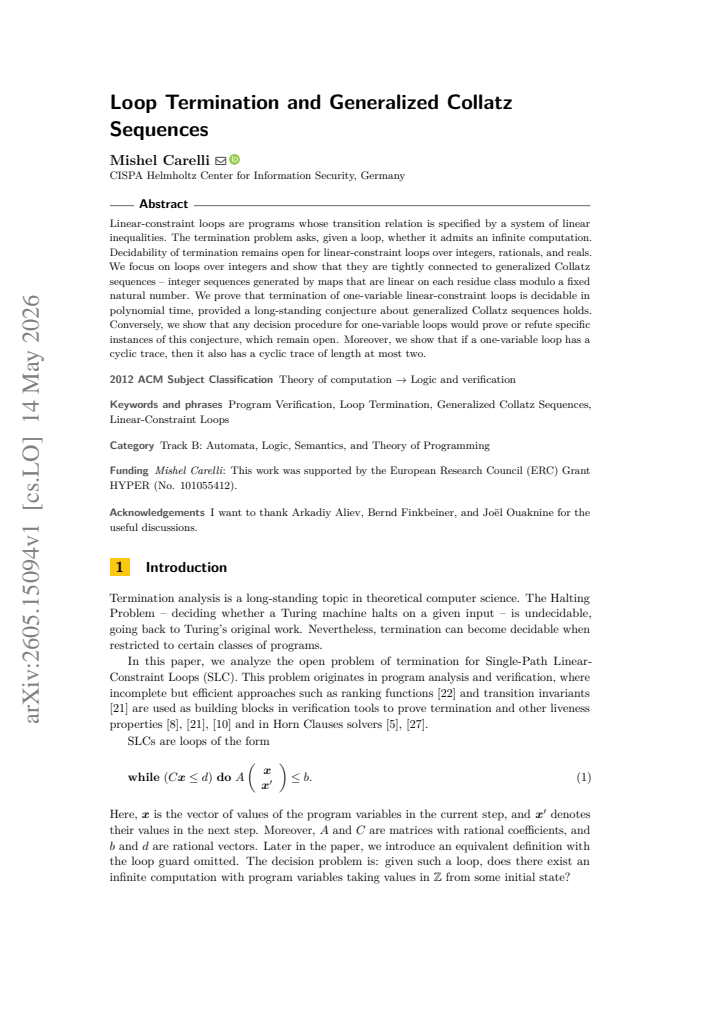 First page
