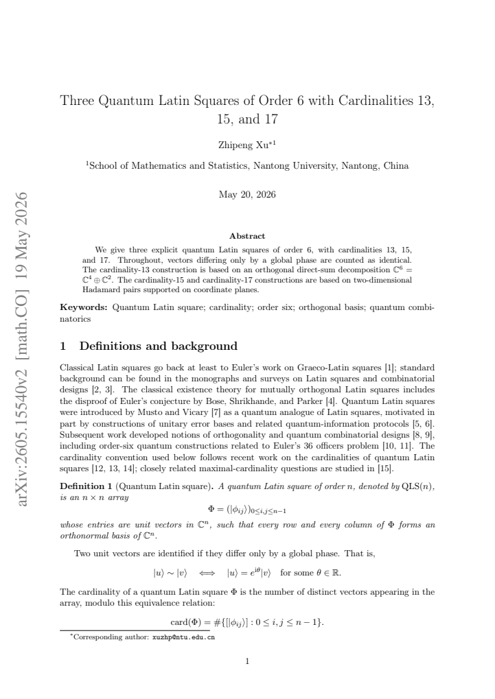 First page