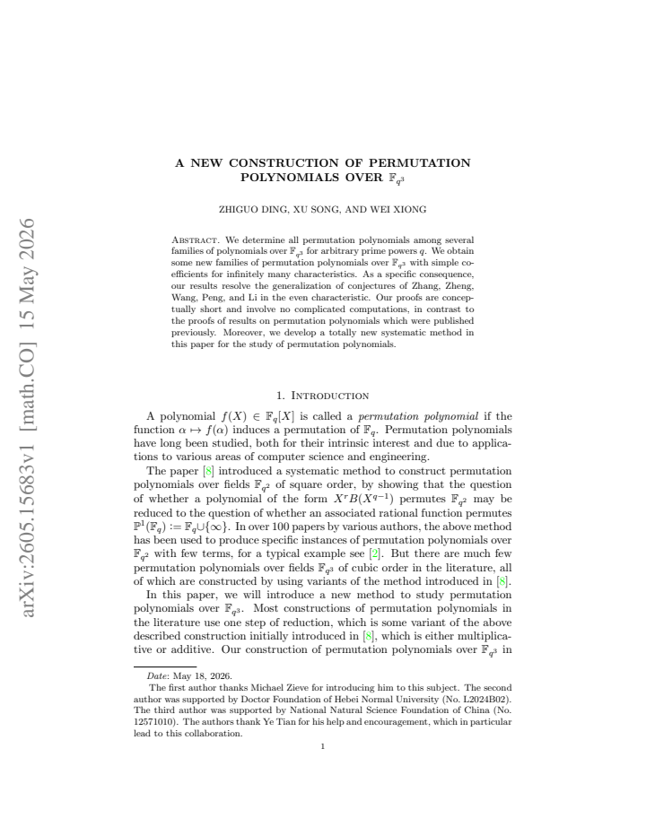 First page