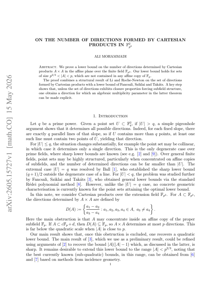 First page