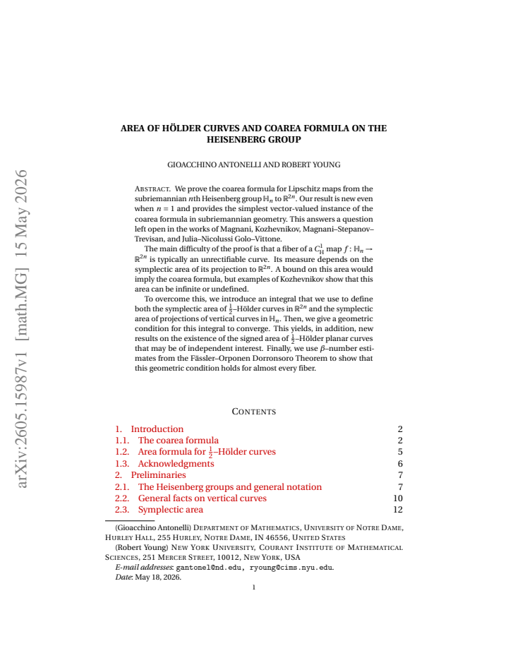 First page