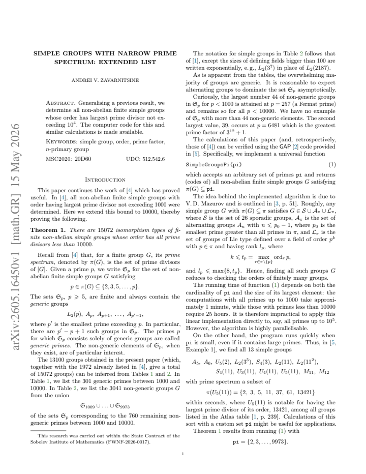 First page