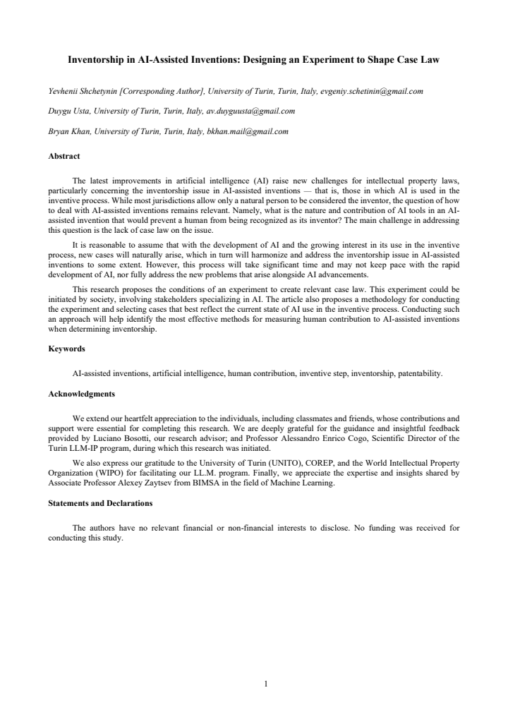 First page