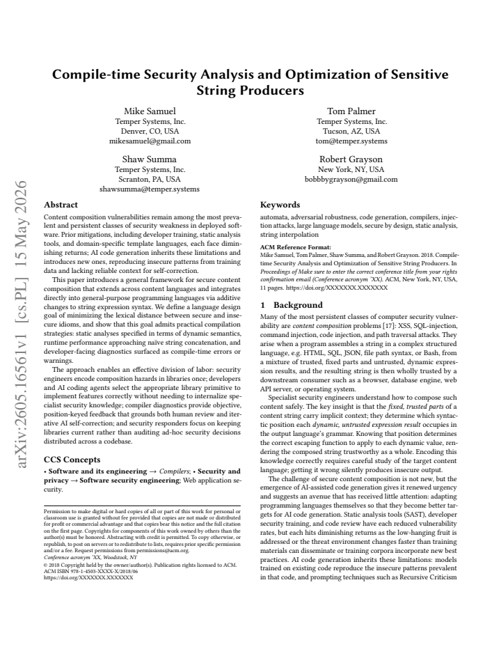 First page