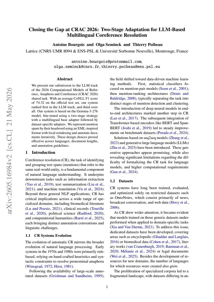 First page