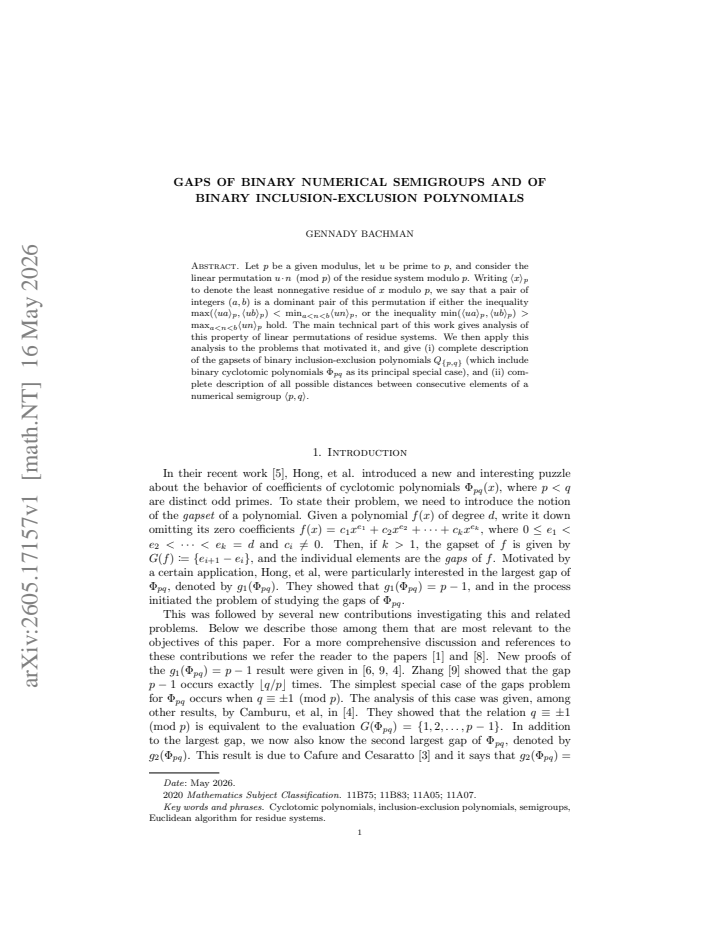 First page