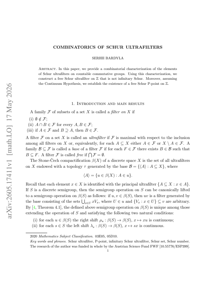 First page