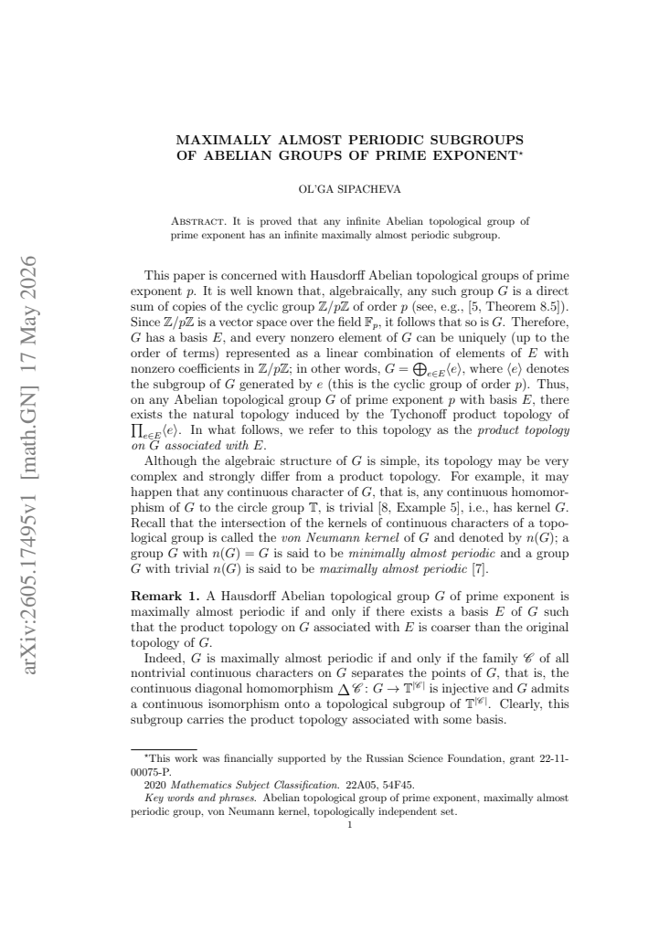 First page
