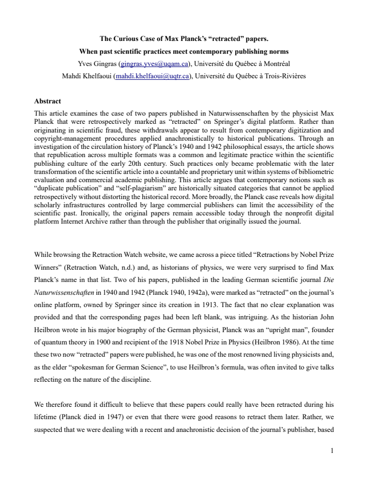 First page