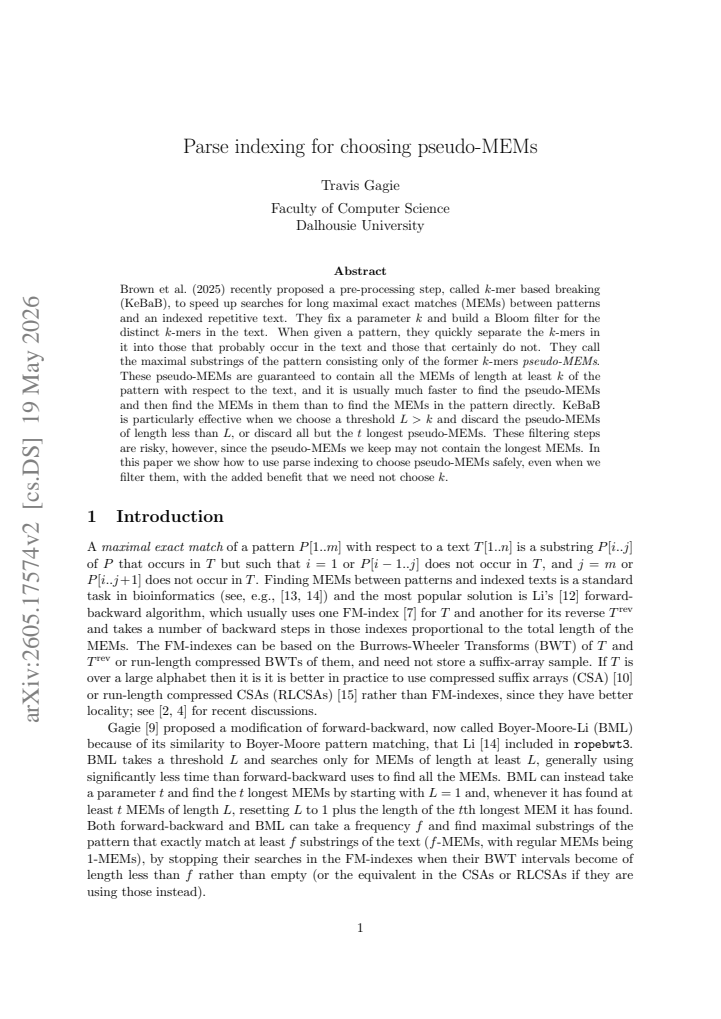 First page