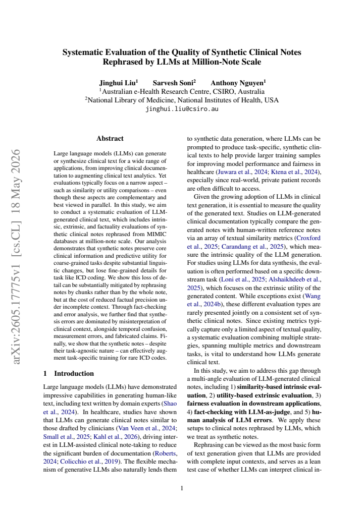 First page