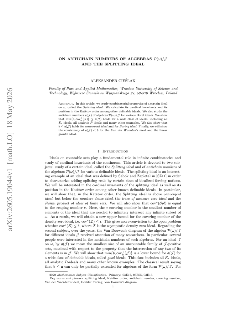 First page