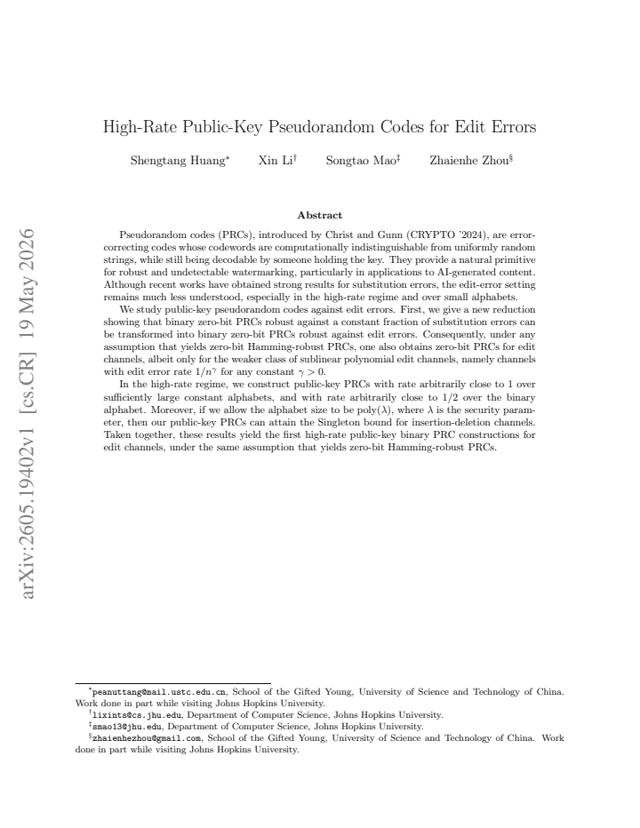 First page