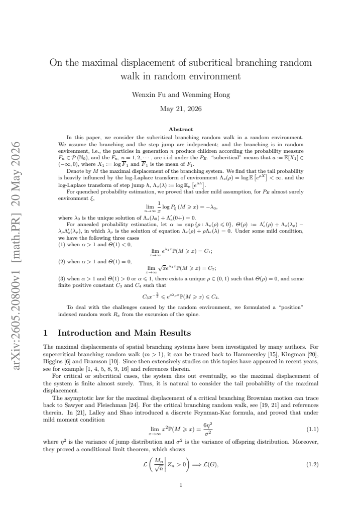 First page