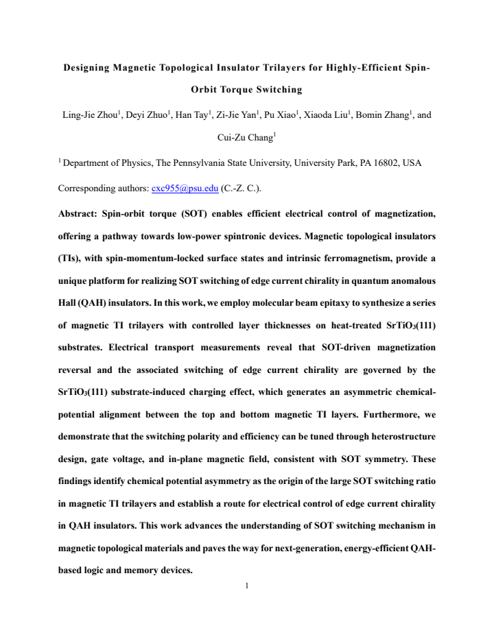 First page