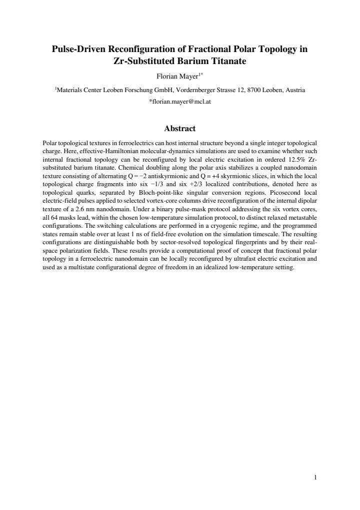 First page