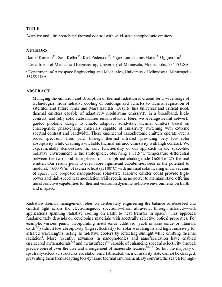 First page