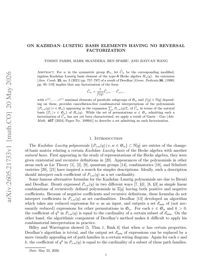First page