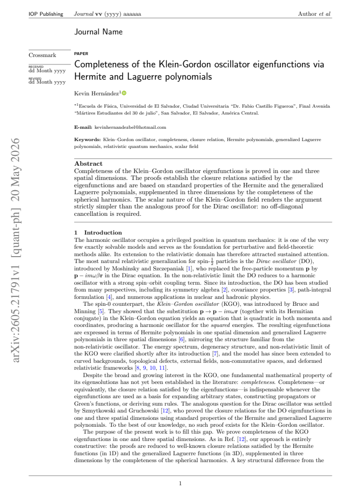 First page