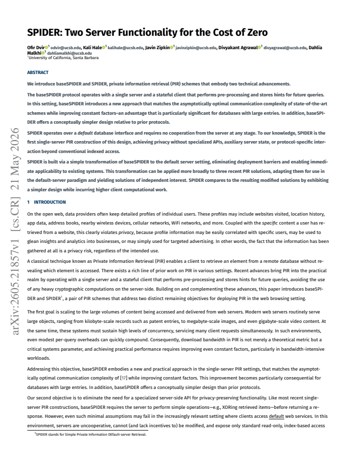 First page