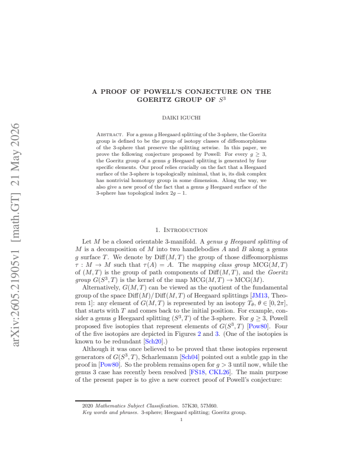First page