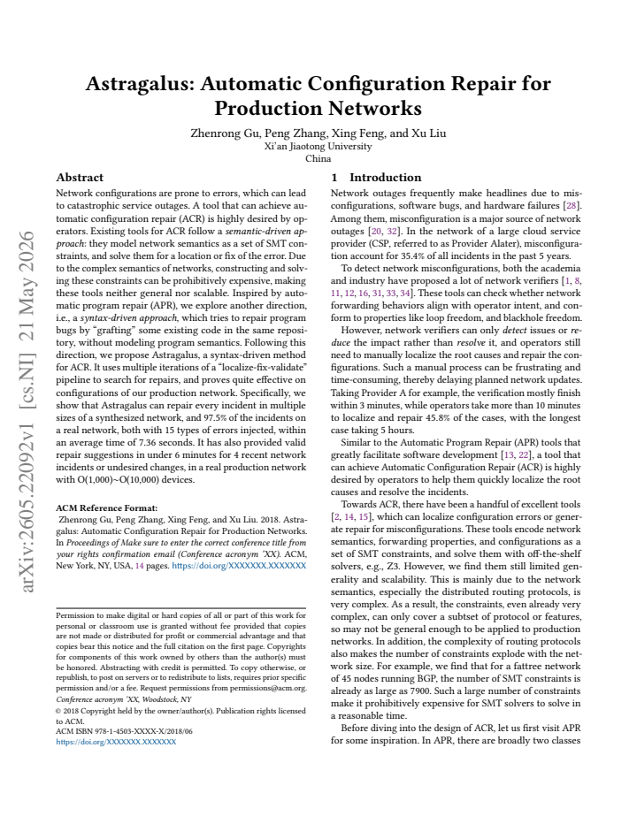 First page