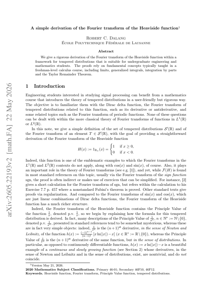 First page