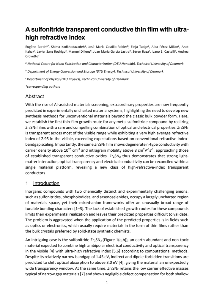 First page