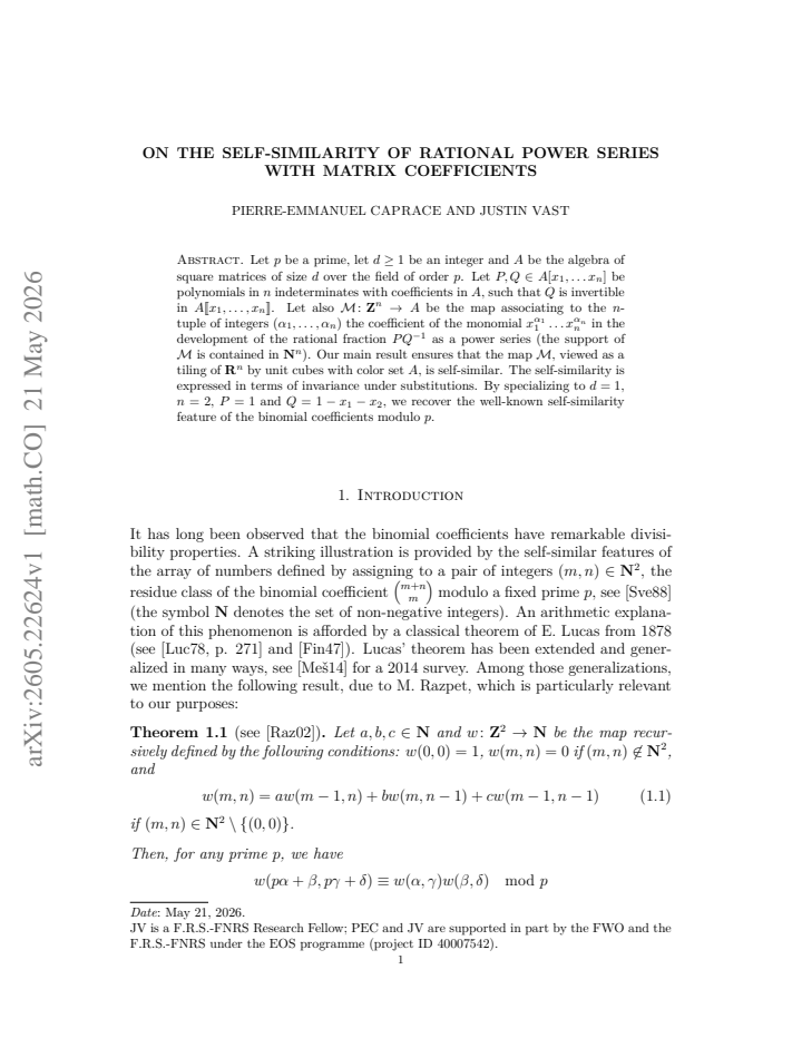 First page