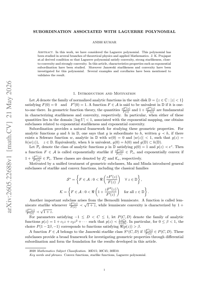 First page
